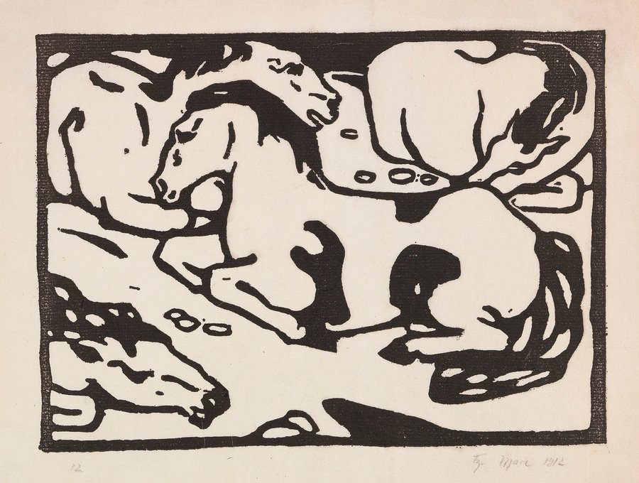 Ruhende Pferde (1912)