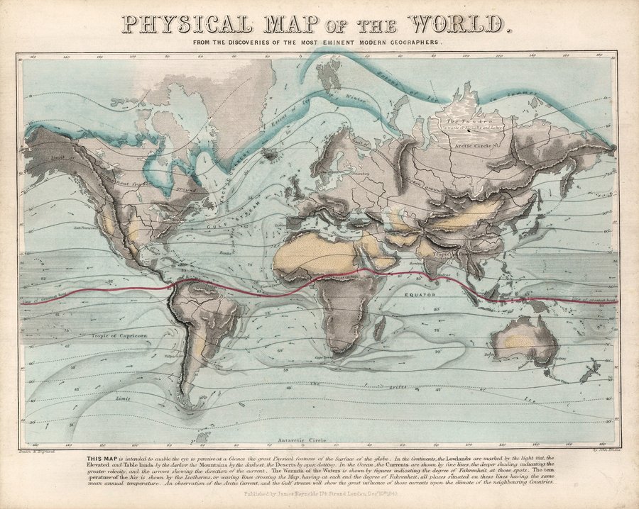 Physical map of the World (1849)