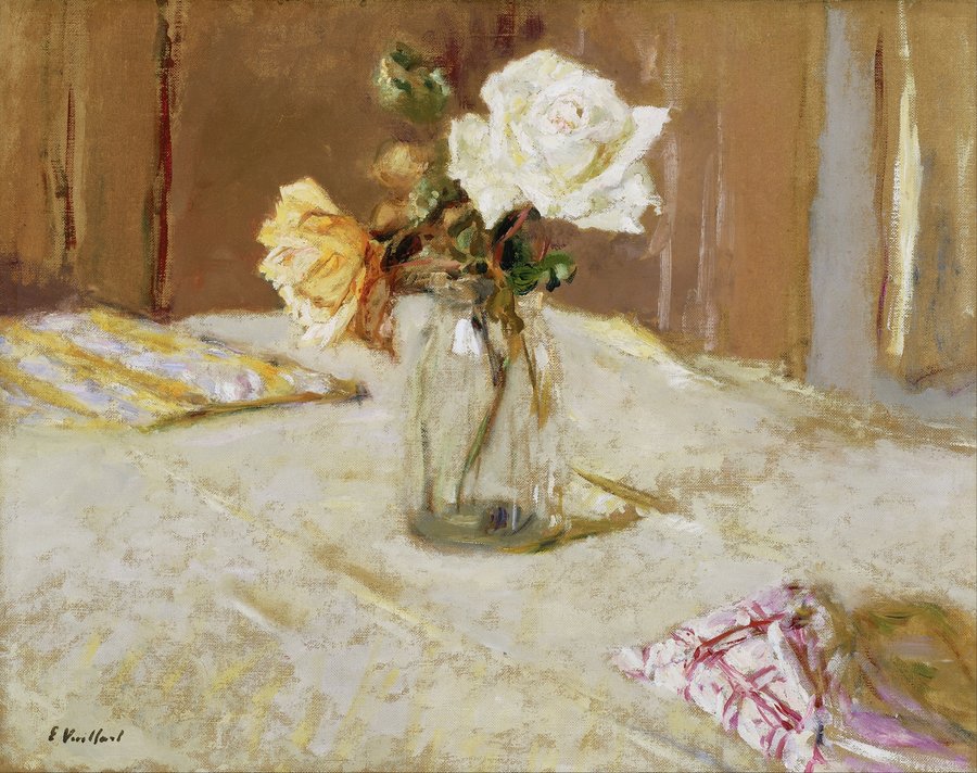 Roses in a Glass Vase (circa 1919)