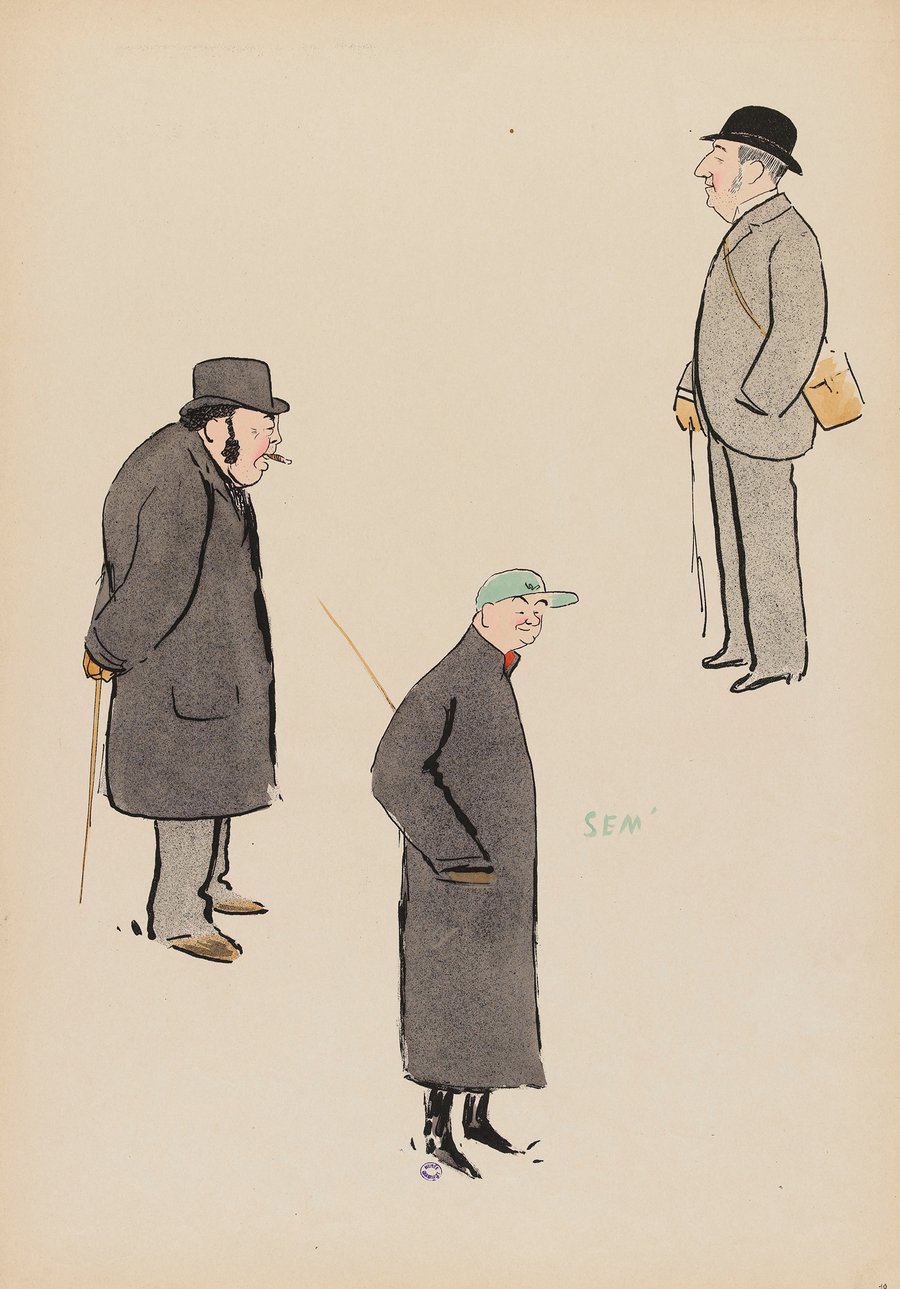 L’entraîneur Levis, M. Harper et M. Basdan, jockey (1900)