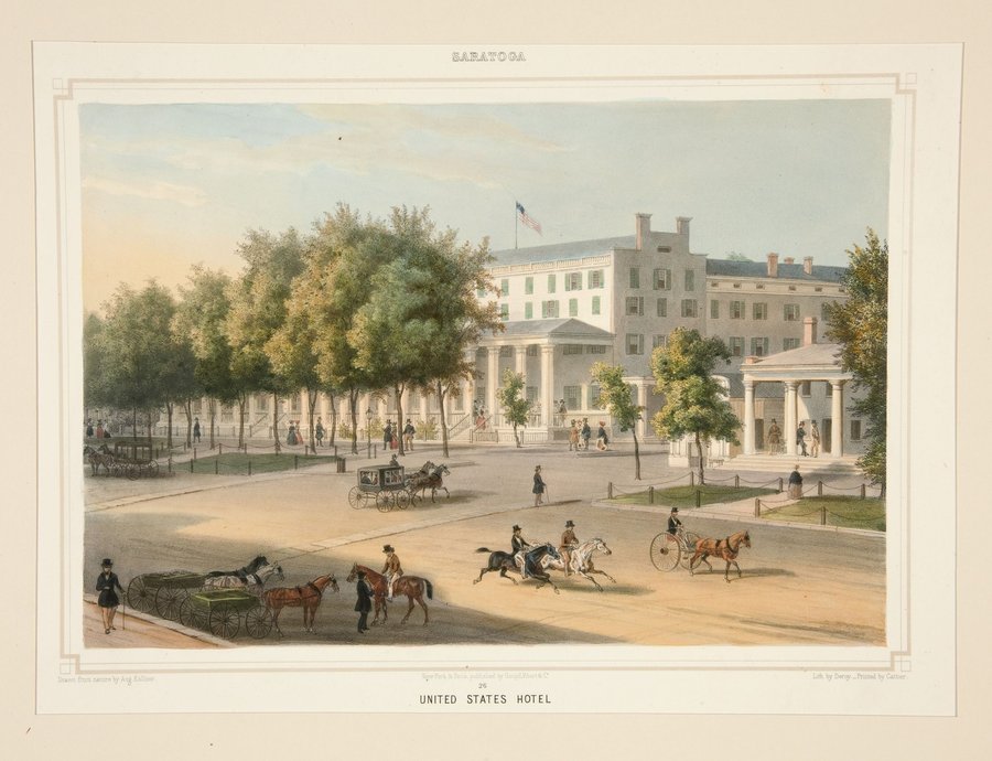 Saratoga, United States Hotel, Plate 26 from a set of 54 views