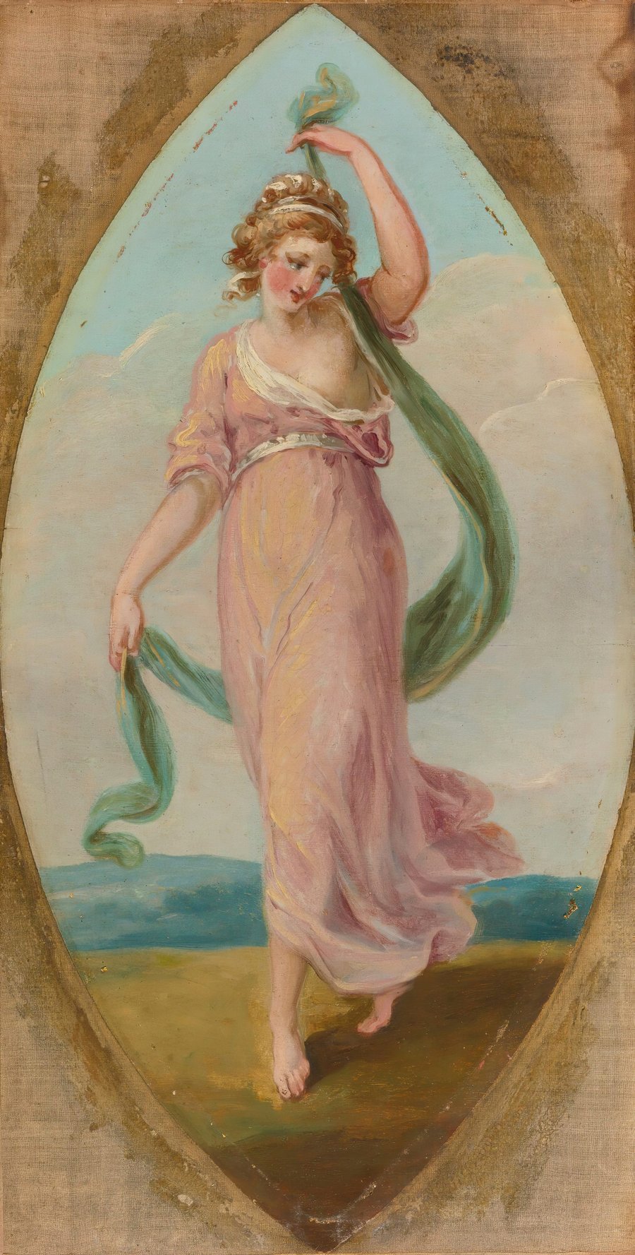 Muse with a flowing cloth