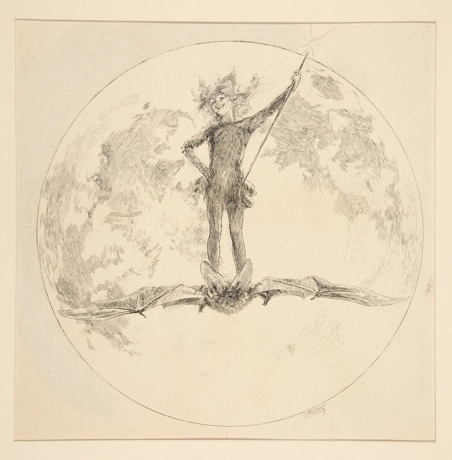 Puck, illustration for Act II, Scene ii, A Midsummer Night's Dream