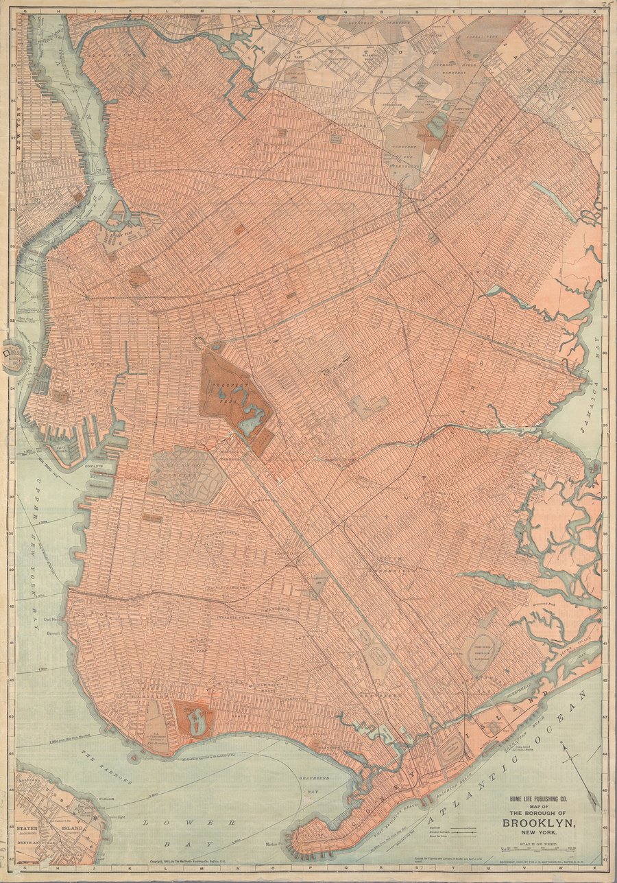 Map of the borough of Brooklyn, New York (1902)