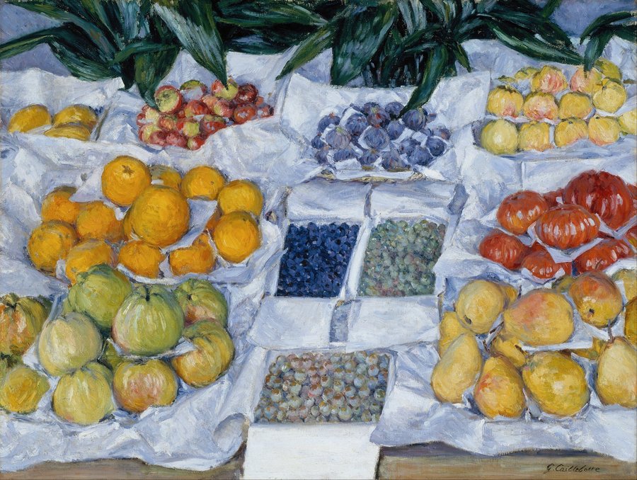 Fruit Displayed on a Stand (circa 1881)