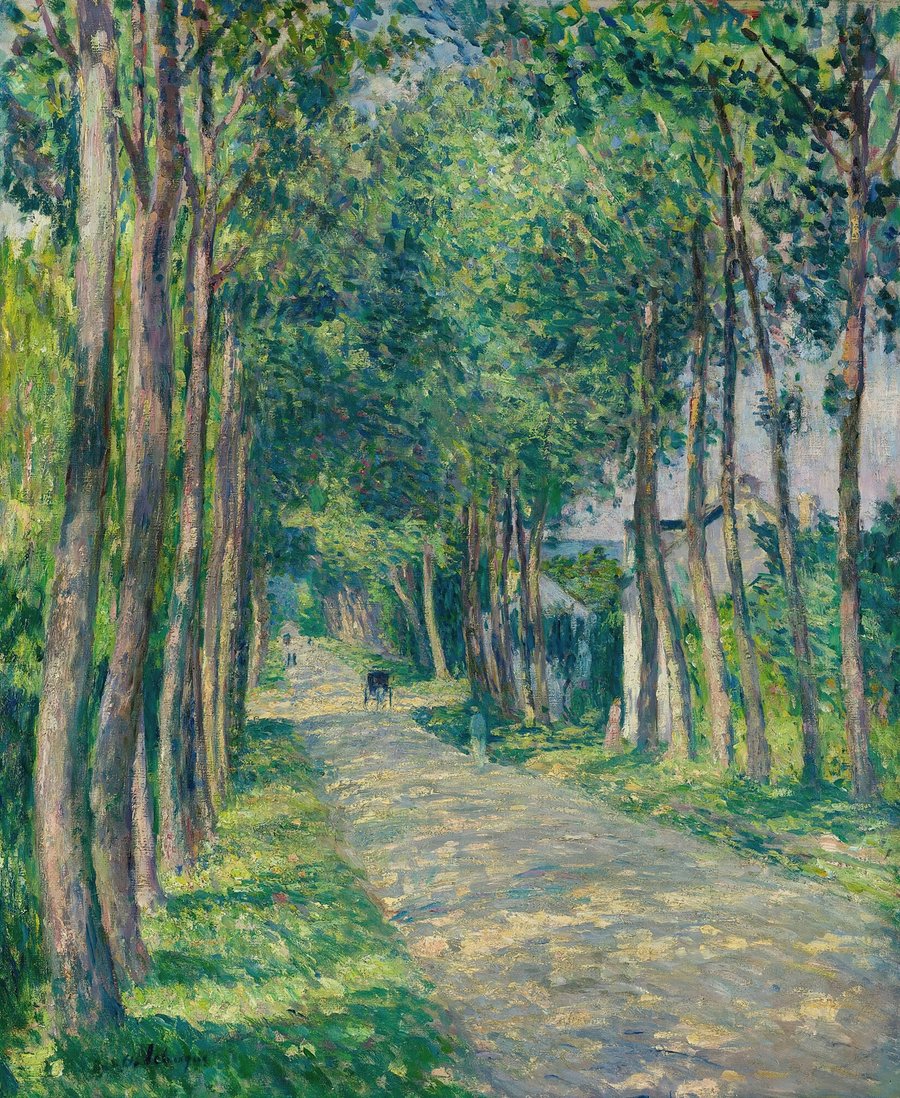 Attelage Sur Une Route Ensoleillée (circa 1900)