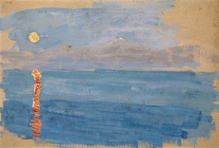Sunset over a Bay by the Sea