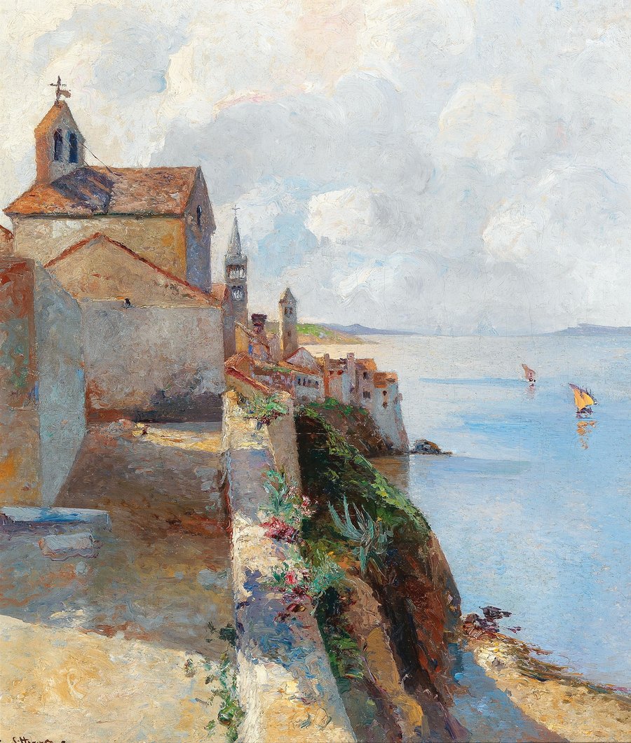 The bell towers in Rab