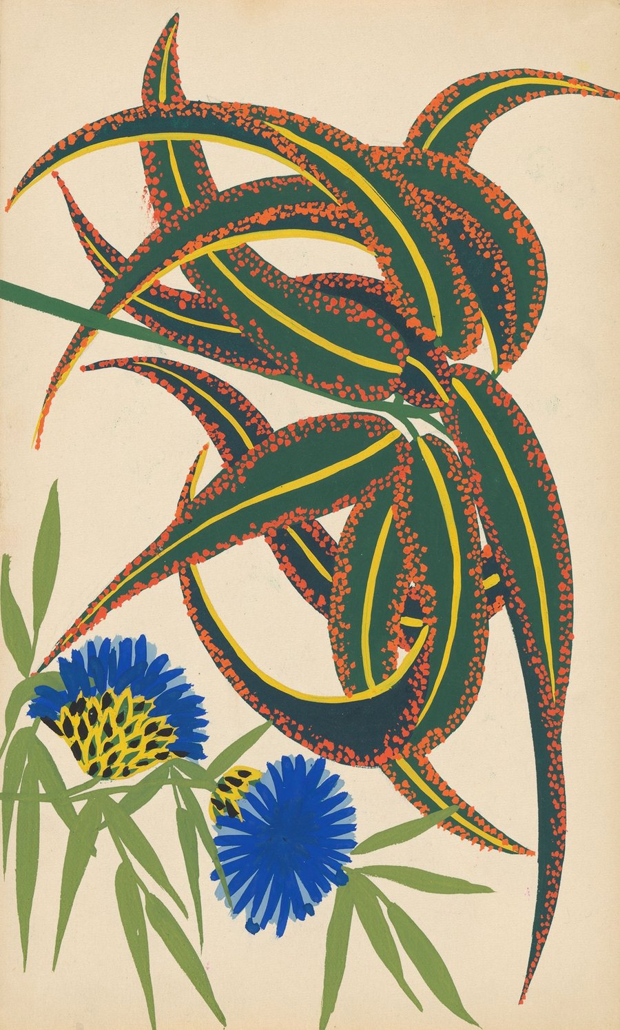 Design for embroidery of flowers (c. 1914)