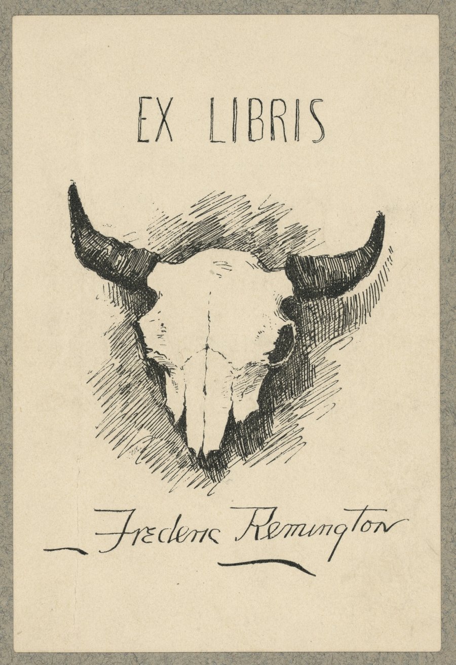 Bookplate of Frederic Remington (1880)