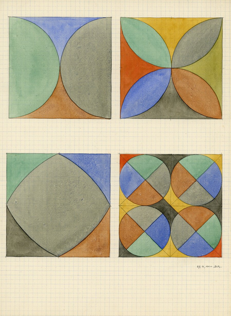 Cirkel, Ruitvorm, halve cirkels (1922)