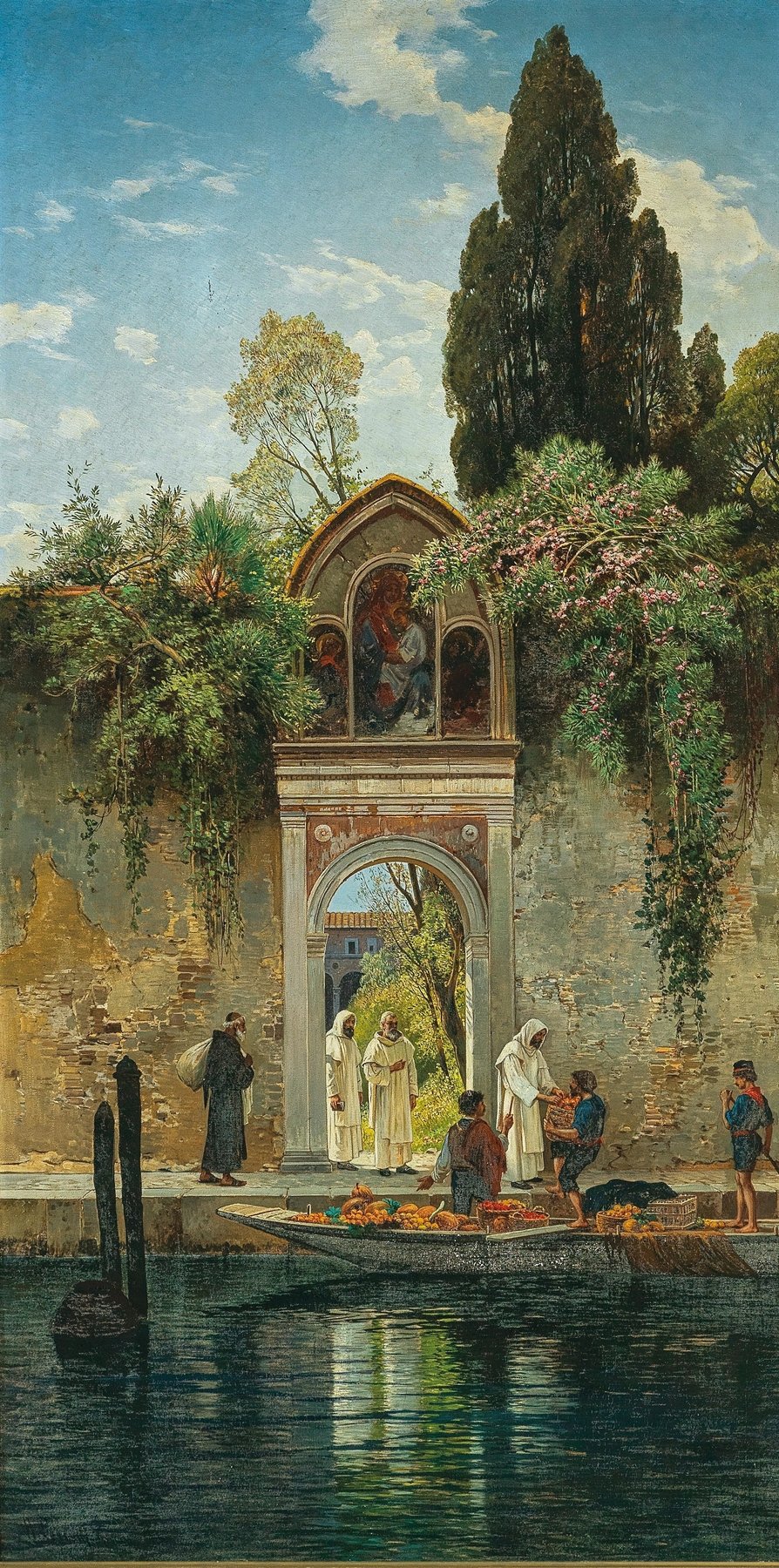 Venice, at the gate of the island monastery of San Lazzaro