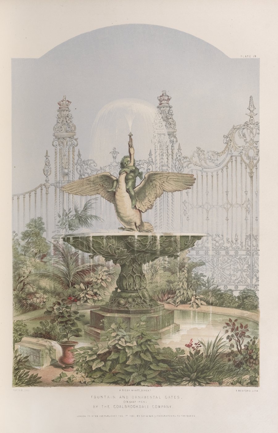 Fountain and ornamental gates (1851 - 1853)