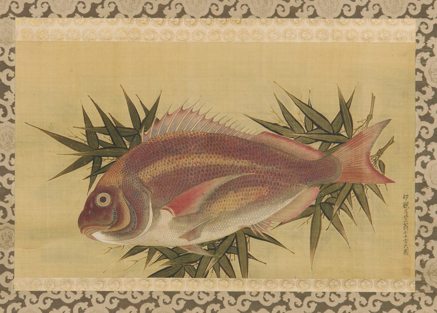 Red Sea Bream (Tai) on Bamboo Leaves