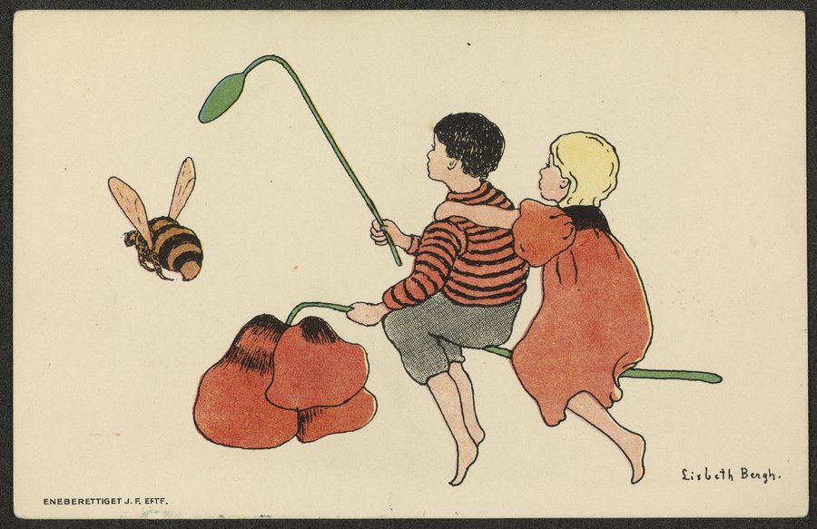 Children on a flower