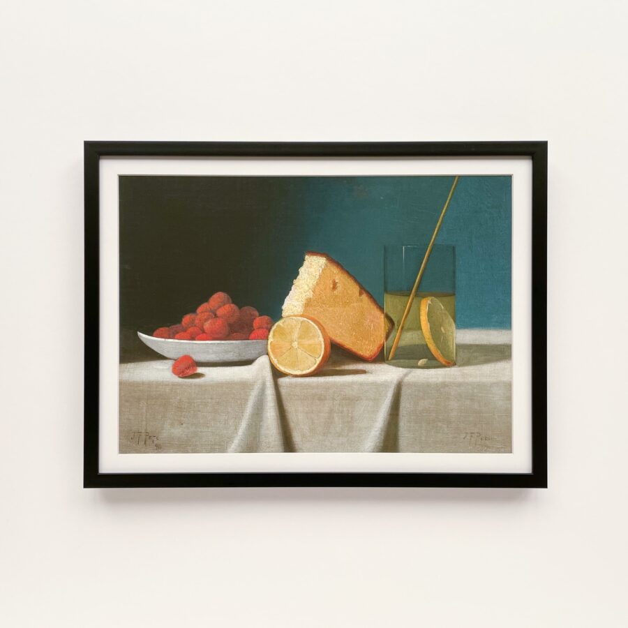 Still Life with Cake, Lemon, Strawberries, and Glass