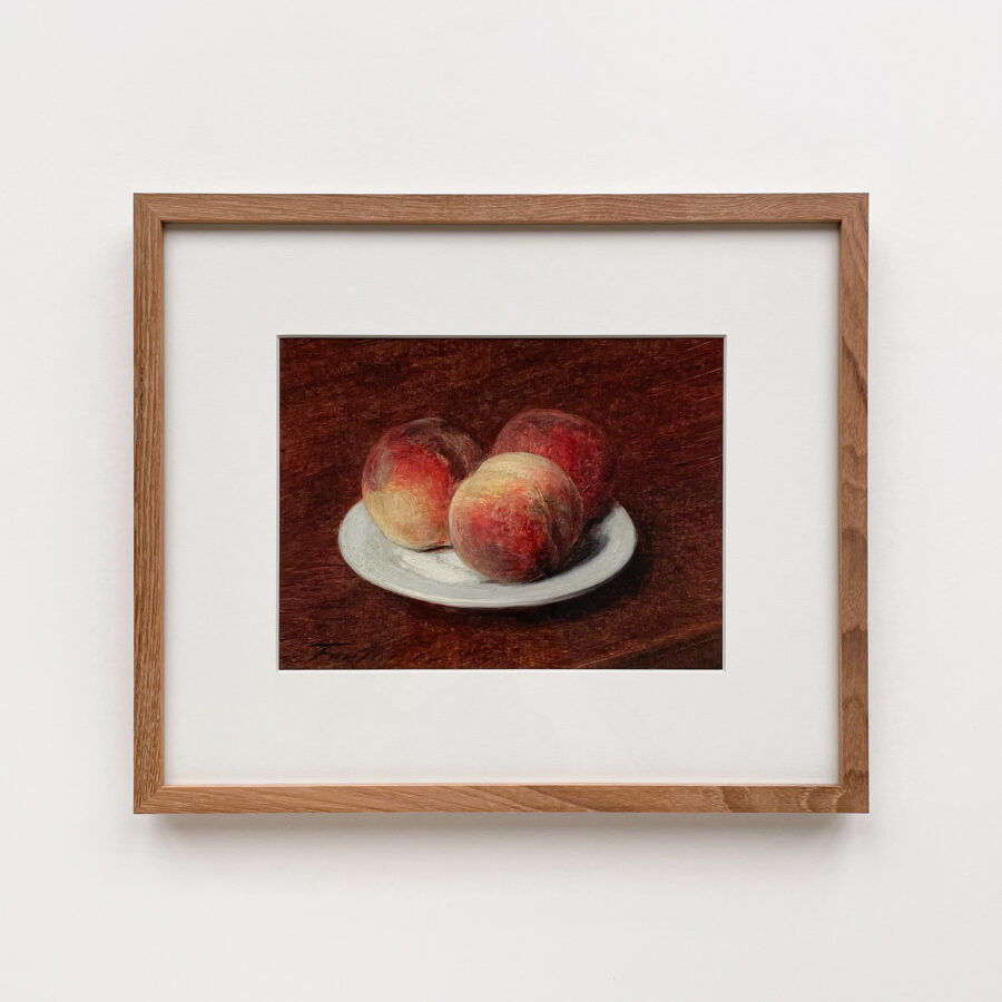 Three Peaches on a Plate