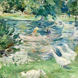 Girl in a Boat with Geese (1889)