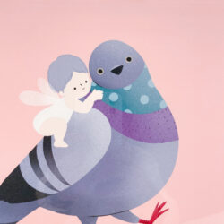 A Pigeon and A Fairy (pink)