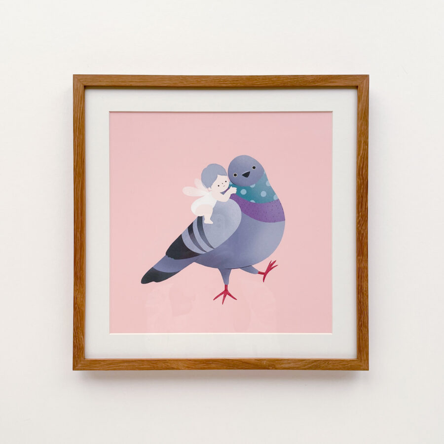 A Pigeon and A Fairy (pink)